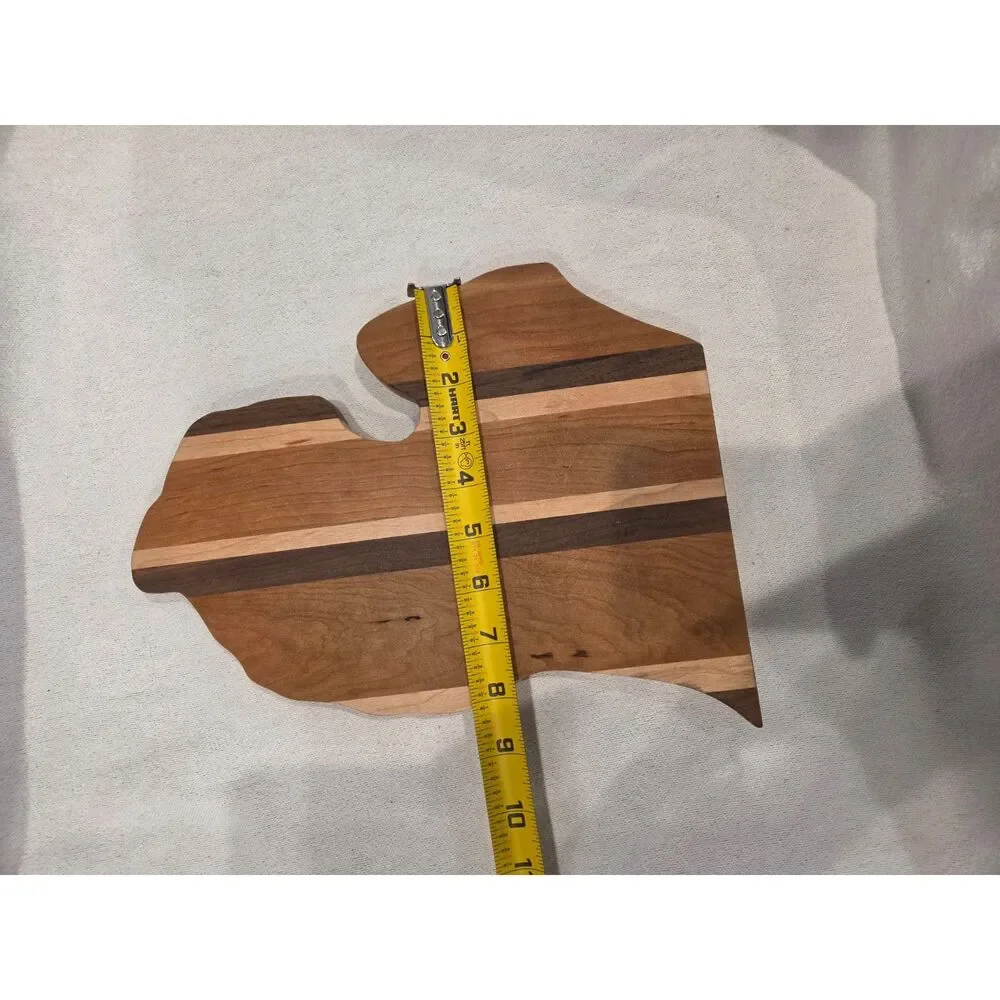 Cento Anni Elements Michigan Shaped Hardwood Cutting Board Serving Tray Ev Logo